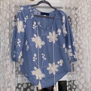 Foral peasant blouse 🌏